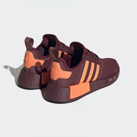 Adidas | NMD_R1 Burgundy and Orange Lightweight Athletic Shoes Like New Cond - Picture 4 of 15